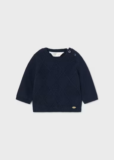 Braided Knit Sweater | Blueberry