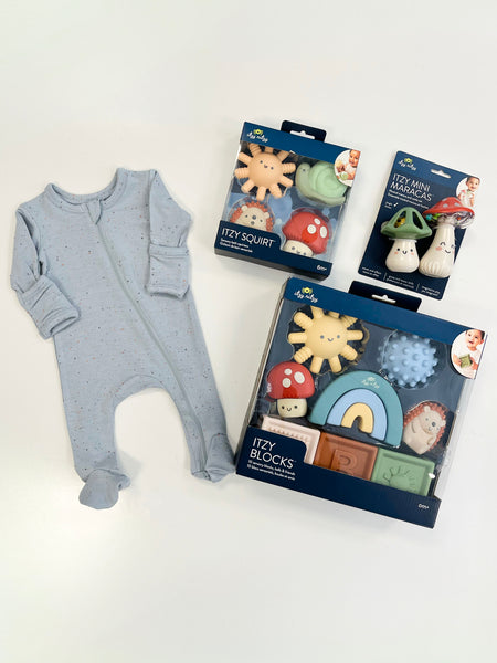 Glacier Speckle 2-Way Zip Footie