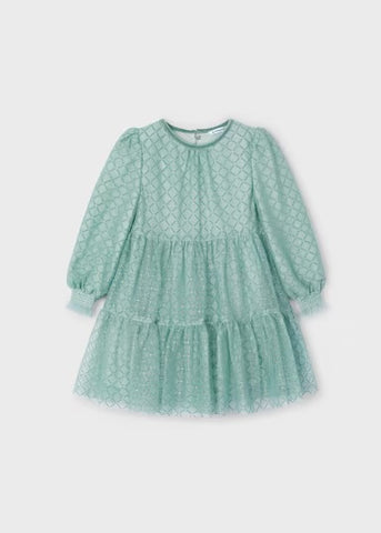 Tulle Printed Dress | Jade