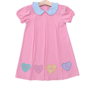 Candy Heart Pleated Dress