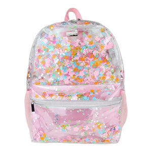 Flower Shop Confetti Clear Backpack Large