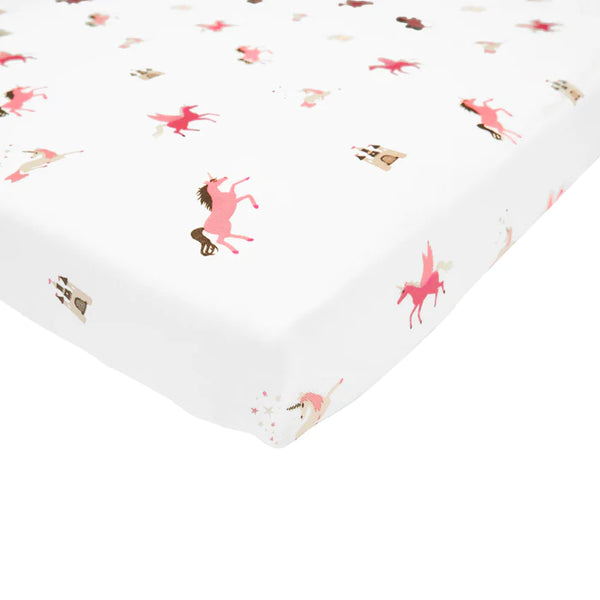 Crib Sheet in Unicorn Little Belles Beaus