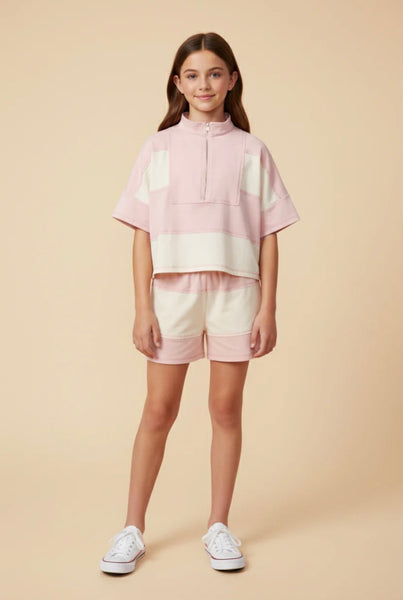 Color Block Stripe Set | Blush