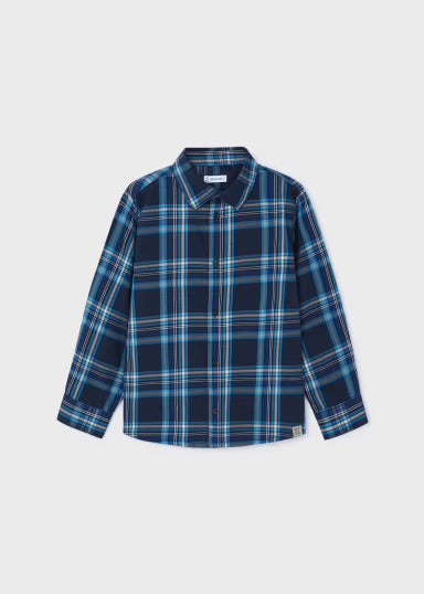 Plaid Button-Up Shirt | Cerulean