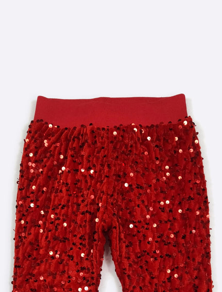 Red Sequin Flares