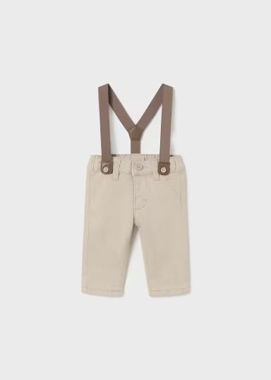 Baby Chino Pants with Suspenders | Nut