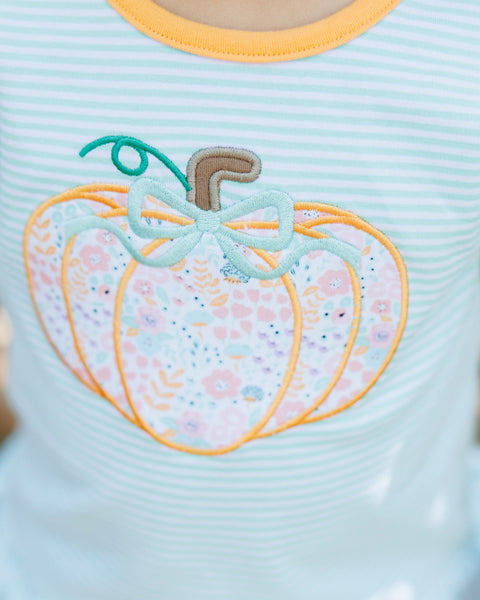 Pumpkin Patch Petals Appliqué Bloomer Set