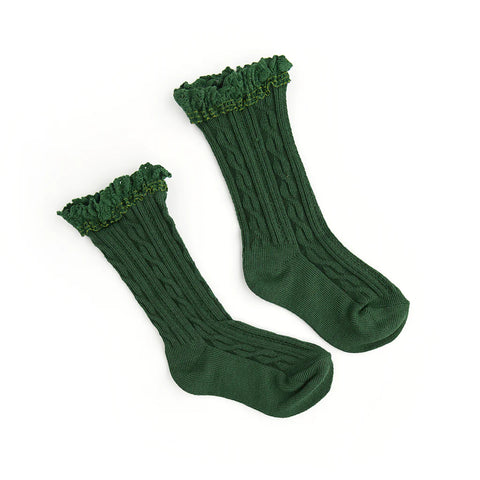 Forest Lace Top Socks
