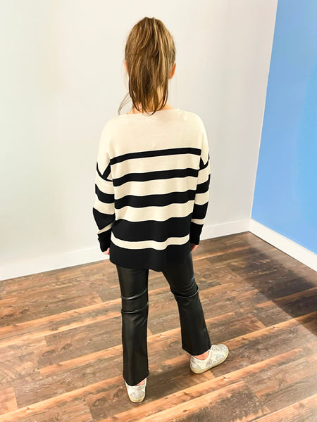 Striped Sweater | Black