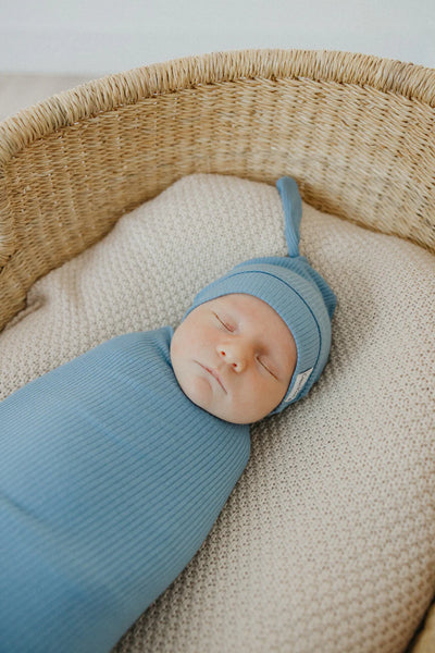 Atlantic Rib Knit Swaddle Blanket