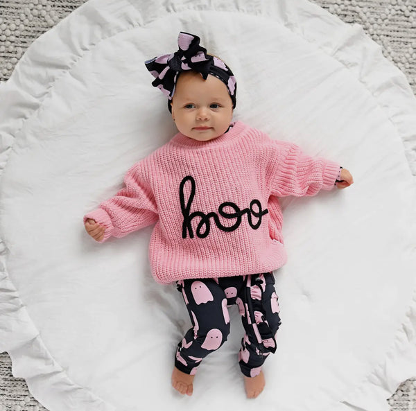 Boo Oversized Sweater | Pink