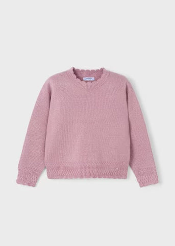 Lettuce Hem Knit Sweater | Rose