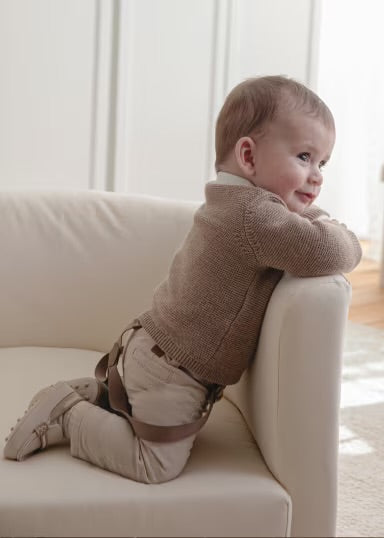 Baby Chino Pants with Suspenders | Nut