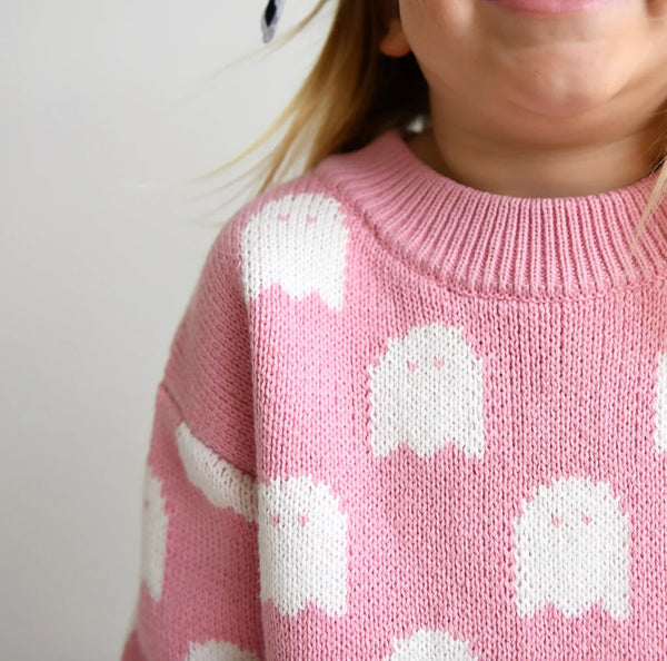 Pink Ghosts Sweater & Leggings Set