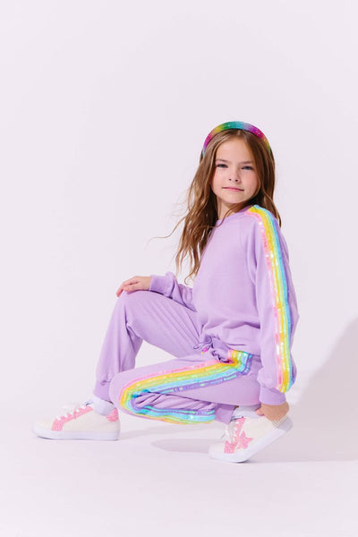 Rainbow Sequin Set | Lavender