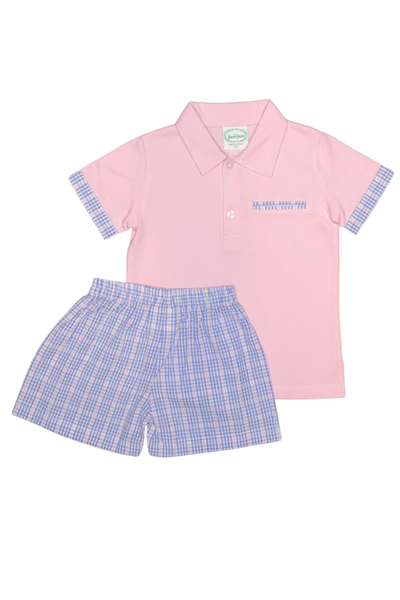 George Collared Short Set