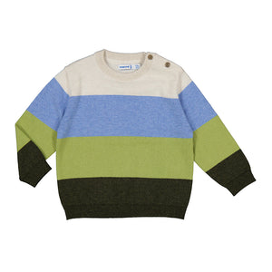 Color Block Knit Sweater | Forest Mix