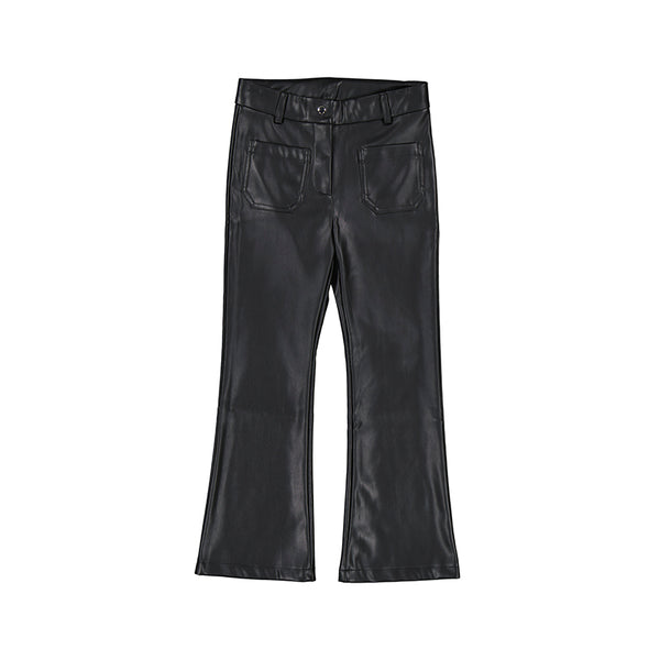 Black Leatherette Pants | Tween