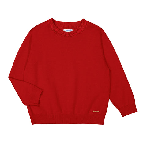Solid Knit Sweater | Red