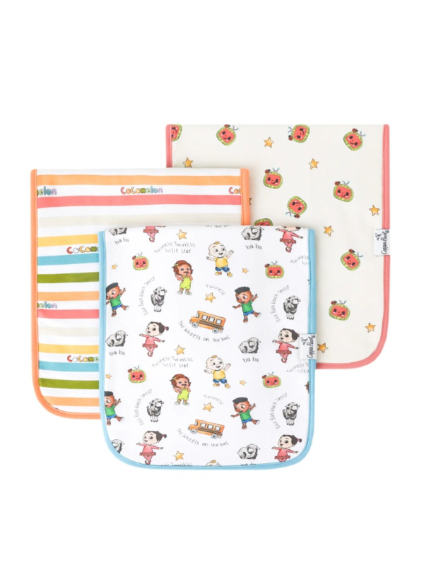 Cocomelon Burp Cloth Set (3-Pack)