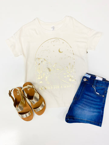 Go Wild Gold Foil Graphic Tee