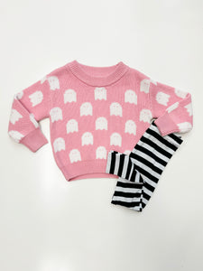 Pink Ghosts Sweater & Leggings Set