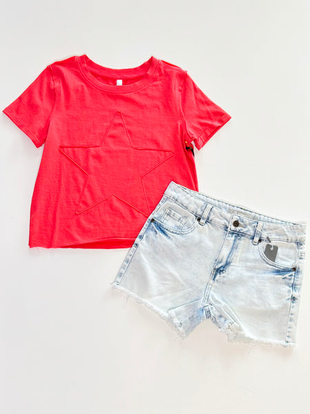 Star Appliqué Tee | Red