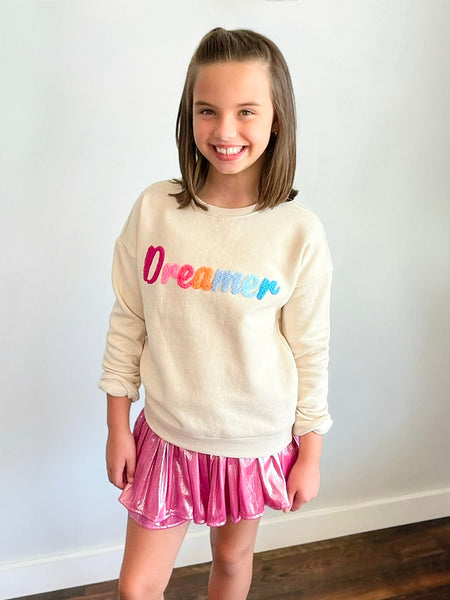 Rainbow Dreamer Chenille Applique Pullover