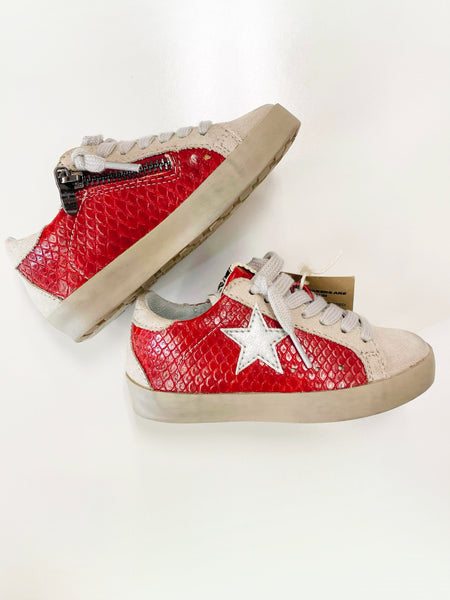 Paula Red Snakeskin Sneakers | Toddler & Youth Sizes