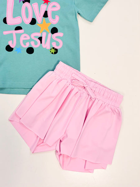 Fly Away Shorts | Suzette Pink (2T-6X)