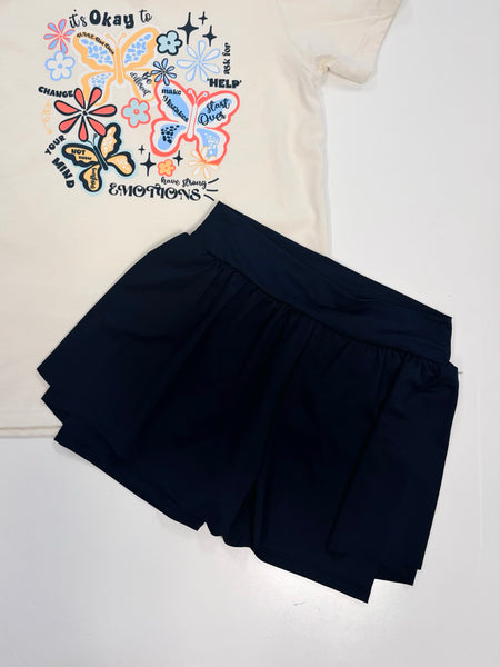 Flowy Shorts | Black (4T-6X)