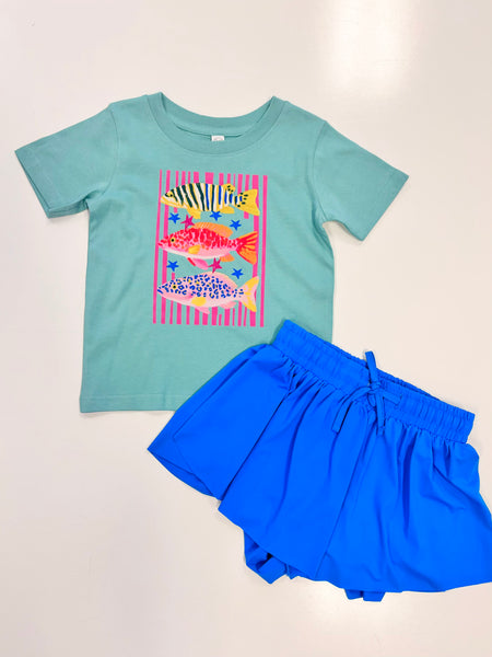 Fly Away Shorts | Bright Blue (2T-6X)