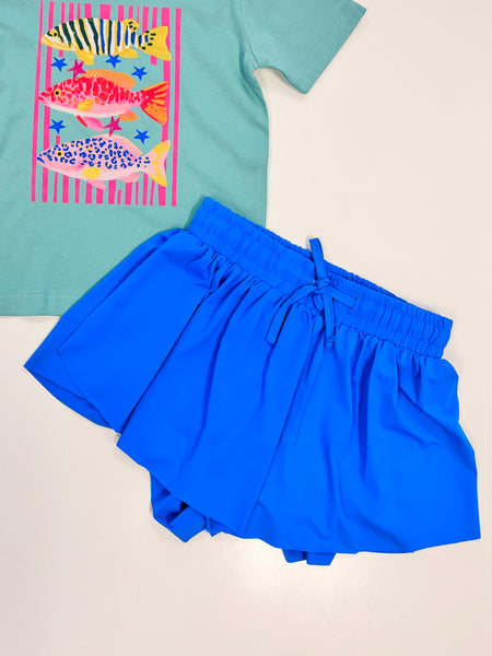 Fly Away Shorts | Bright Blue (2T-6X)