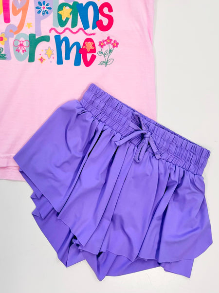 Fly Away Shorts | Violet (7-16)