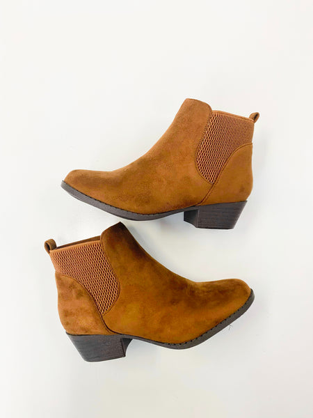 Suede Booties- Black or Tan