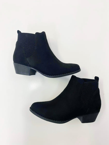 Suede Booties- Black or Tan