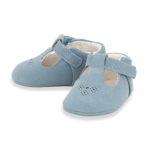 Suede Baby Mary Jane Shoes in Blue