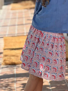 Mauve Printed Skirt