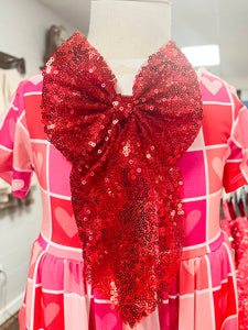 Sequin Bow | Red