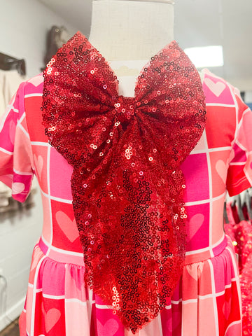 Sequin Bow | Red