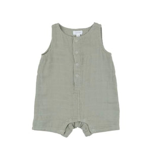 Shortie Romper | Desert Sage Solid Muslin