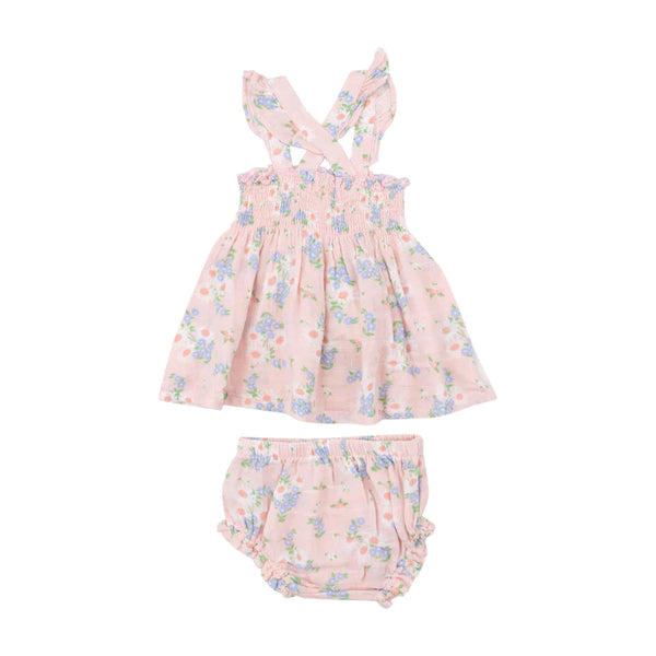 Ruffle Strap Smocked Top & Diaper Cover | Gathering Daises