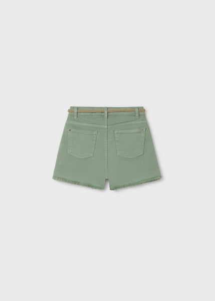Belted Twill Shorts | Sage
