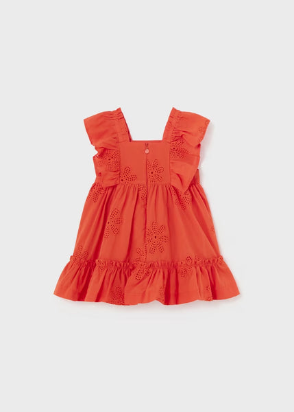 Embroidered Dress | Tangerine