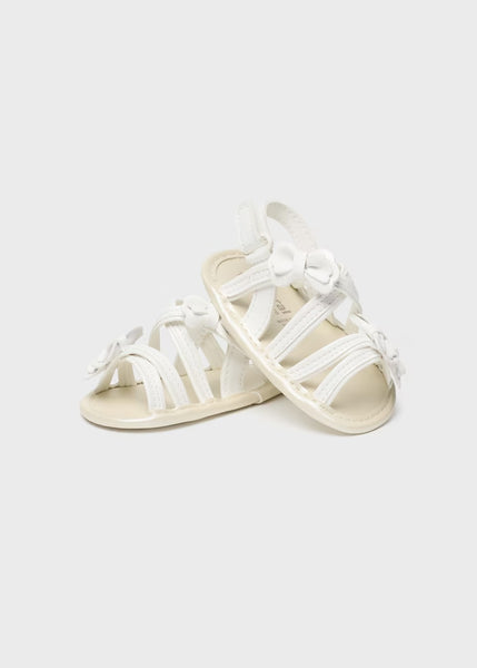 Infant Bow Sandals | White