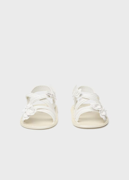 Infant Bow Sandals | White