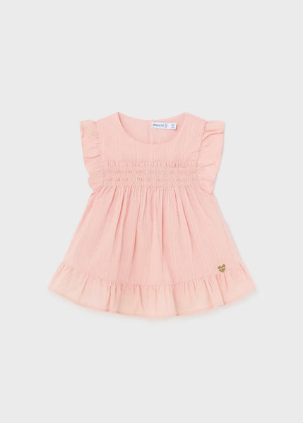 Smocked Ruffle Top | Pink