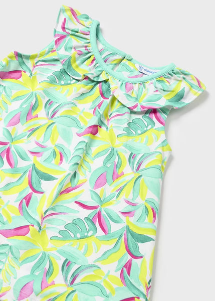 Tropical Printed Dress & Bloomer Set | Agate