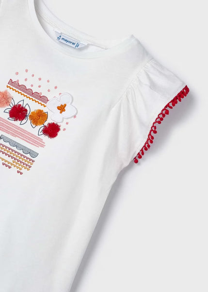 Flower Applique Graphic Tee
