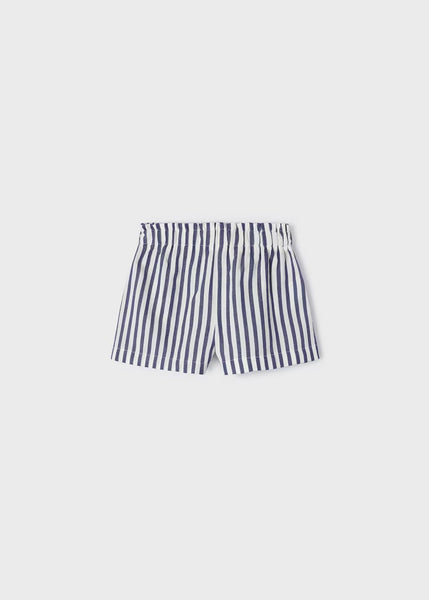Striped Paperbag Shorts | Navy